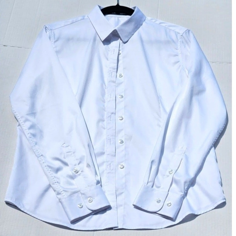 J.VER Men's Dress Shirt Solid Long Sleeve Stretch Wrinkle-Free Formal Shirt